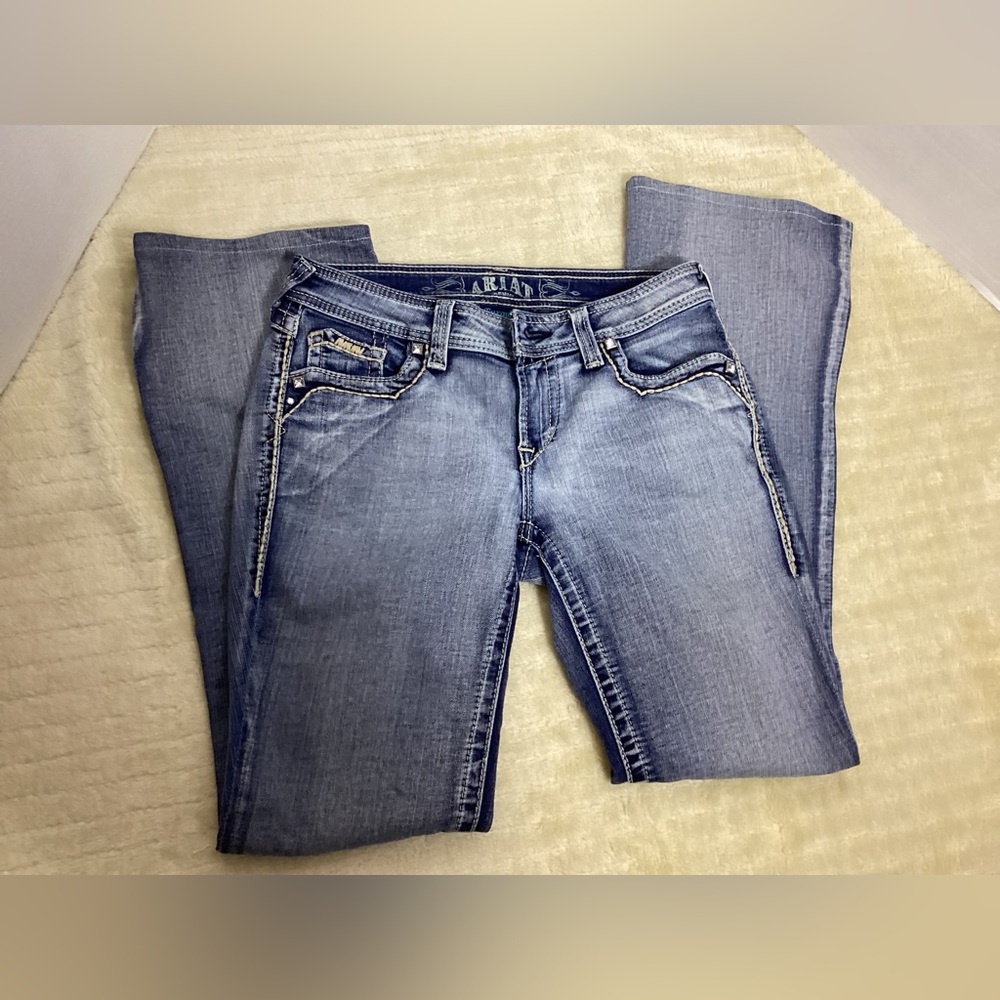 ARIAT TORQUOISE WOMENS BOOT CUT JEANS - Picture 10 of 16